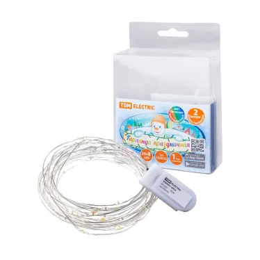 Гирлянда светодиодная "Роса20" 20LED, 2м, многоцвет., 2хCR2032 , | SQ0361-0059 | TDM ELECTRIC