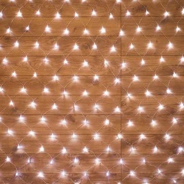 Гирлянда "Сеть" 1,8х1,5м, прозрачный ПВХ, 180 LED Белые | 215-135 | NEON-NIGHT