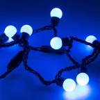                  Светодиодная гирлянда ARD-BALL-CLASSIC-D17.5-20000-BLACK-200LED BLUE (230V, 14W) | 025589 | Arlight
               
