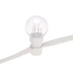 Гирлянда LED Galaxy Bulb String 10м, белый КАУЧУК, 30 ламп*6 LED ТЕПЛЫЙ БЕЛЫЙ, влагостойкая IP65 | 331-306 | NEON-NIGHT