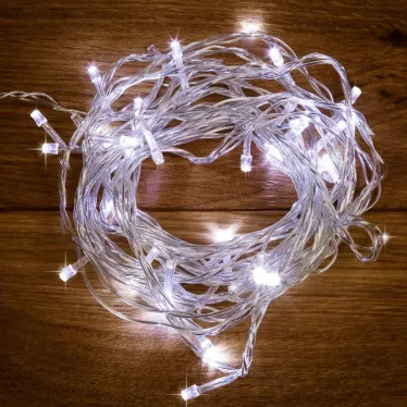 Гирлянда Твинкл-Лайт 10 м, прозрачный ПВХ, 80 LED, белое свечение | 303-185 | NEON-NIGHT