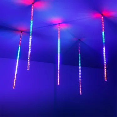 Светодиодная гирлянда ARD-ICEFALL-CLASSIC-D12-500-5PCS-CLEAR-72LED-LIVE RGB (230V, 6W) | 026051 | Arlight