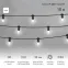 Гирлянда LED Galaxy Bulb String 10м, черный КАУЧУК, 30 ламп*6 LED БЕЛЫЕ, влагостойкая IP65 | 331-325 | NEON-NIGHT