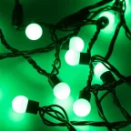 Светодиодная гирлянда ARD-BALL-CLASSIC-D17.5-10000-BLACK-100LED GREEN (230V, 7W) | 025581 | Arlight