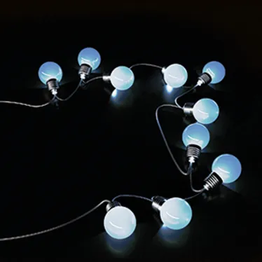 Гирлянда садовая на солнечной батарее 10 LED ламп Большие Шары Белый свет Solar, 1/24 | GS033 | Gauss