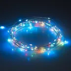 Садовая гирлянда ERASF22-43 на солнечной батарее Нить мультиколор 100 microLED 10 м | Б0053370 | ЭРА