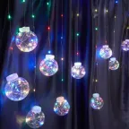                  Гирлянда "бахрома с шариками" USB 200 LED мульти, длина 3*0,8м, IP20, сетевой шнур 2м в комплекте , CL592 | 41643 | FERON
               