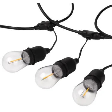 Гирлянда нить Филамент, ERABL-FIL1 4,5 м, длина провода 60 см, 10 LED, теплый белый, E27, каучук, 220В, IP44 | Б0056017 | ЭРА