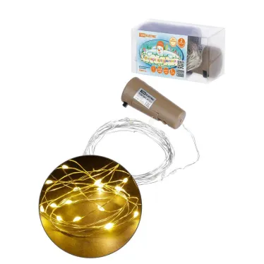 Гирлянда-пробка для бутылки "Роса20" 20LED, 2м, 3000К, 3хAG13/LR44, | SQ0361-0102 | TDM