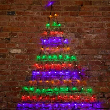 Гирлянда "Сеть" 2х2х1.5м,  свечение с динамикой, черный ПВХ, 136 LED, 230 В, цвет: Мультиколор | 215-009 | NEON-NIGHT