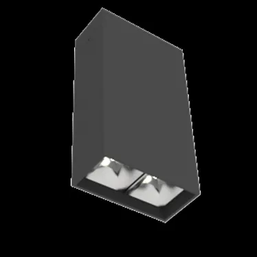 Светодиодный светильник DL-Box Reflect Multi 1x2 накладной 8 Вт 3000 К 80х40х150 мм RAL9005 черный муар DALI | V1-R0-90251-20D23-2000830 | VARTON
