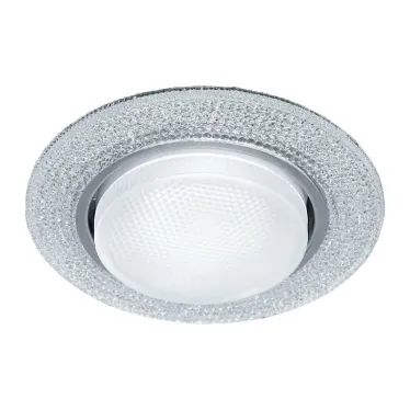 Светильник потолочный встраиваемый со светодиодной подсветкой 20LED*2835 SMD 4000K, 15W GX53, без лампы, прозрачный, хром CD4046 с др-ром в/компл | 41
