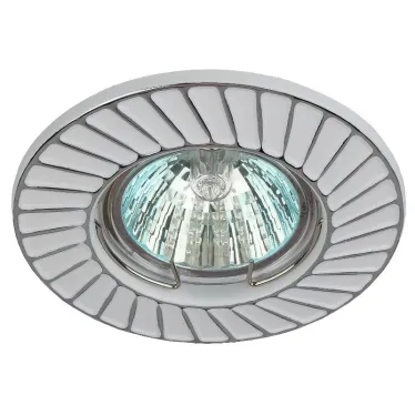 Светильник встраиваемый ST6 CH/WH штампованный MR16,12V/220V, 50W белый/хром | Б0036488 | ЭРА
