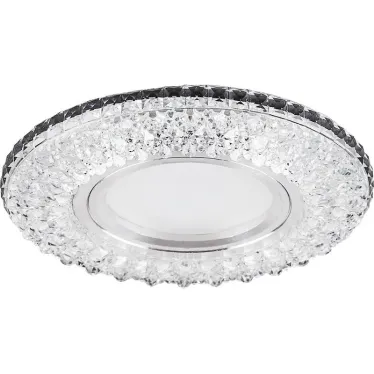 Светильник точечный встраиваемый под лампу, с LED подсветкой CD940 15LED*2835SMD RGB, MR16 50W G5.3, прозрачный | 32541 | FERON