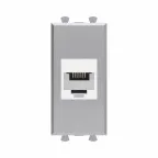 Avanti Телефонная розетка RJ-12 без шторки модульная Закаленная сталь 1 модуль