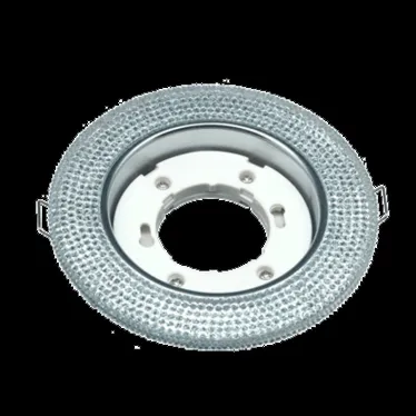 Светильник встраиваемый GX53R-crystal R12L под лампу GX53 с подсветкой 230B Прозрачный/ Хром | 4690612016221 | IN HOME