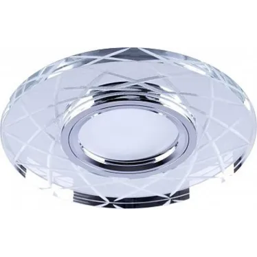Светильник точечный встраиваемый под лампу, с подсветкой CD983 15LED*2835 SMD 4000K, MR16 50W G5.3, "круг",  хром (он же BS-CD983) | 32440 | FERON