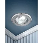Светильник декор круглый со стеклянной крошкой MR16,12V/220V, 50W, хром/серебря DK18 CH/SH SL