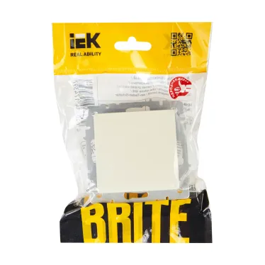 BRITE Выключатель одноклавишный 10А ВС10-1-0-БрКр бежевый