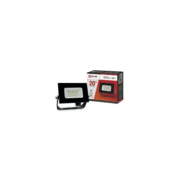Прожектор светодиодный СДО-7 20Вт 230В 6500К IP65 черный | 4690612034614 | IN HOME