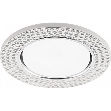 Светильник встраиваемый с белой LED подсветкой CD4029 потолочный GX53 без лампы, прозрачный, хром | 32652 | Feron
