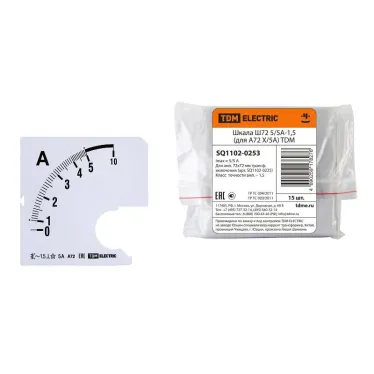Шкала Ш72    5/5А-1,5 (для А72 Х/5А)  | SQ1102-0253 | TDM