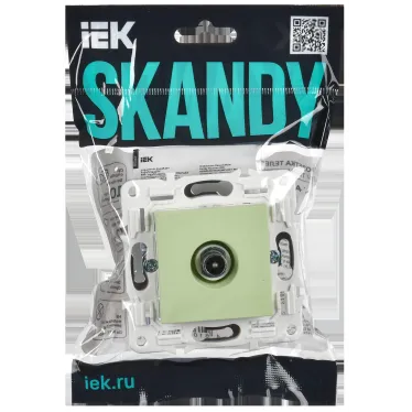 SKANDY Розетка TV проходная SK-A17G мятный IEK