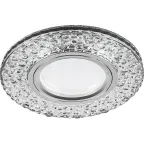 Светильник точечный встраиваемый под лампу, с LED подсветкой CD945 15LED*2835SMD 4000K, MR16 50W G5.3, прозрачный, хром | 32993 | FERON