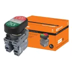                  Кнопка двойная MPD4-11С (зеленая/красная)(LED) в сборе d22мм/220В (ПУСК/СТОП) линза прозрачная | SQ0747-0057 | TDM
               