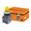 Переключатель на 3 положения с фиксацией M3SS1-21Y короткая ручка(LED) d22мм/220B 1з+1р желтый | SQ0747-0076 | TDM