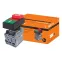 Кнопка двойная MPD13-11R (зеленая/красная-выступающая) (LED) d22мм/220В (I/O)  линза красная | SQ0747-0035 | TDM