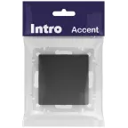 Переключатель Intro Accent 6-103-05 , 10А-250В, IP20, СУ, AL/CU, антрацит