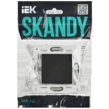 SKANDY Выключатель 1-клавишный кнопочный 10А SK-V14T титан IEK