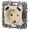 Розетка 2P+E 16A-250В, штор. с 2xUSB 5В-3А, Эра Elegance, слоновая кость 14-4109-02