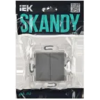 SKANDY Выключатель 2-клавишный проходной 10А SK-V05Gr серый IEK