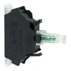                 КОНТ. БЛОК СО СВЕТОДИОДОМ, ЗЕЛЕНЫЙ, 230В | ZBVM35 | Schneider Electric
               