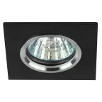 Светильник литой алюминевый MR16,12V/220V, 50W серебро/черный KL57 SL/BK