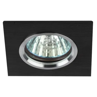 Светильник литой алюминевый MR16,12V/220V, 50W серебро/черный KL57 SL/BK