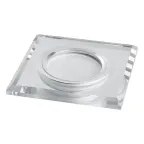 Светильник потолочный встраиваемый со светодиодной подсветкой 15LED*2835 SMD 4000K, MR16 50W G5.3, белый, хром, CD8150 с др-ром в/компл | 41910 | FERO