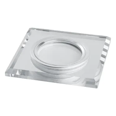 Светильник потолочный встраиваемый со светодиодной подсветкой 15LED*2835 SMD 4000K, MR16 50W G5.3, белый, хром, CD8150 с др-ром в/компл | 41910 | FERO