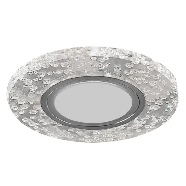Светильник точечный встраиваемый под лампу, с LED подсветкой CD953 15LED*2835 SMD 4000K, MR16 50W G5.30, "круг", прозрачный | 32539 | FERON