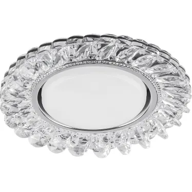 Светильник потолочный встраиваемый под лампу GX53 CD4034 20LED*2835 SMD 4000K, 15W GX53, без лампы, прозрачный, хром | 40501 | FERON