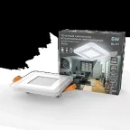 Светильник светодиодный встраиваемый Backlight BL121 Квадрат. Акрил, 3+3W, LED 4000K, 105*105, | BL121 | Gauss