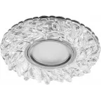 Светильник точечный встраиваемый под лампу, с LED подсветкой CD915 15LED*2835 SMD 4000K, MR16 50W G5.3, прозрачный, хром | 28987 | FERON