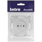 Розетка Intro Accent 6-201-03 2P, 16А-250В, IP20, СУ, алюминий