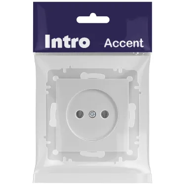 Розетка Intro Accent 6-201-03 2P, 16А-250В, IP20, СУ, алюминий