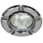 Светильник точечный встраиваемый декоративный 098Т-MR16 50W G5.3 серый-хром/ Pearl Chrome-Chrome | 17639 | Feron