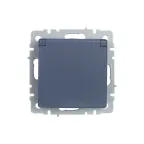 BRITE Розетка с заземлением с защитными шторками и крышкой 16А IP20 РСбш10-3-БрМ маренго