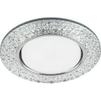 Светильник потолочный встраиваемый под лампу GX53 CD4032 20LED*2835 SMD 4000K, 15W GX53, без лампы, прозрачный, хром | 32996 | FERON