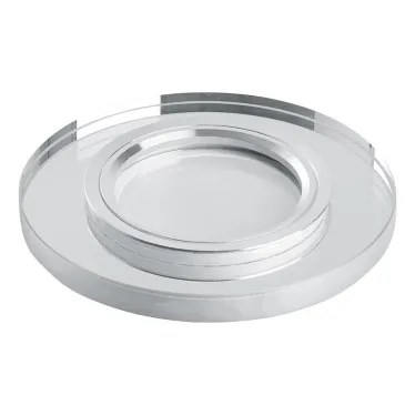 Светильник потолочный встраиваемый со светодиодной подсветкой 15LED*2835 SMD 4000K, MR16 50W G5.3, белый, хром, CD8160 с др-ром в/компл | 41911 | FERO